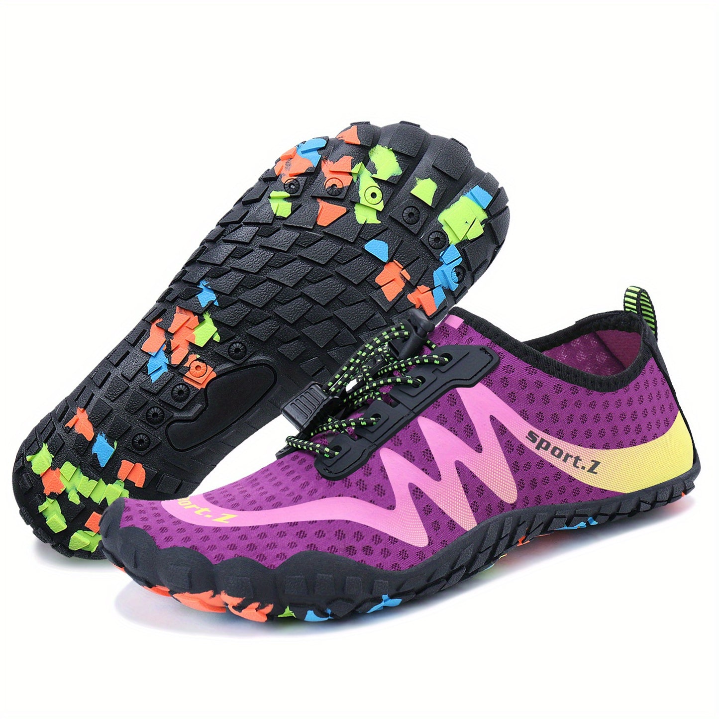 Barefoot Water Shoes - Ultra Quick-Drying, Slip-on, Swim, Exercise, Pool, Beach, Sports - Designed for Active Womens Lifestyle