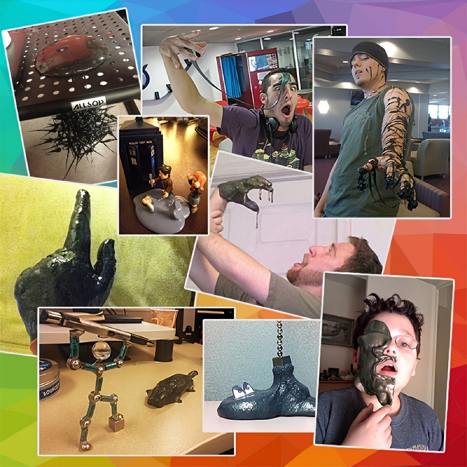 Magnetic Plasticine, Magnetic Bouncing Silicon Mud, Swallowing Magnet Mud, Children's Adult Creative Decompression Educational Toys, Halloween, Christmas and Thanksgiving Day gift