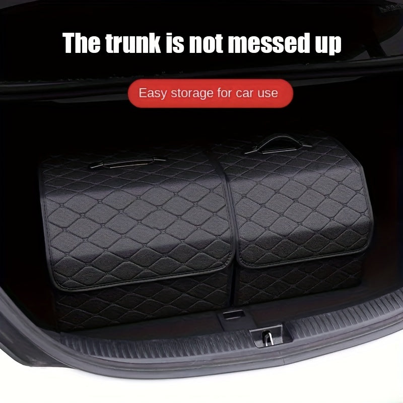 1pc Car Trunk Organizer Storage Box Collapsible Auto Cargo Storage Container Toys Food Storage Bag Car Stowing Automotive Accessories