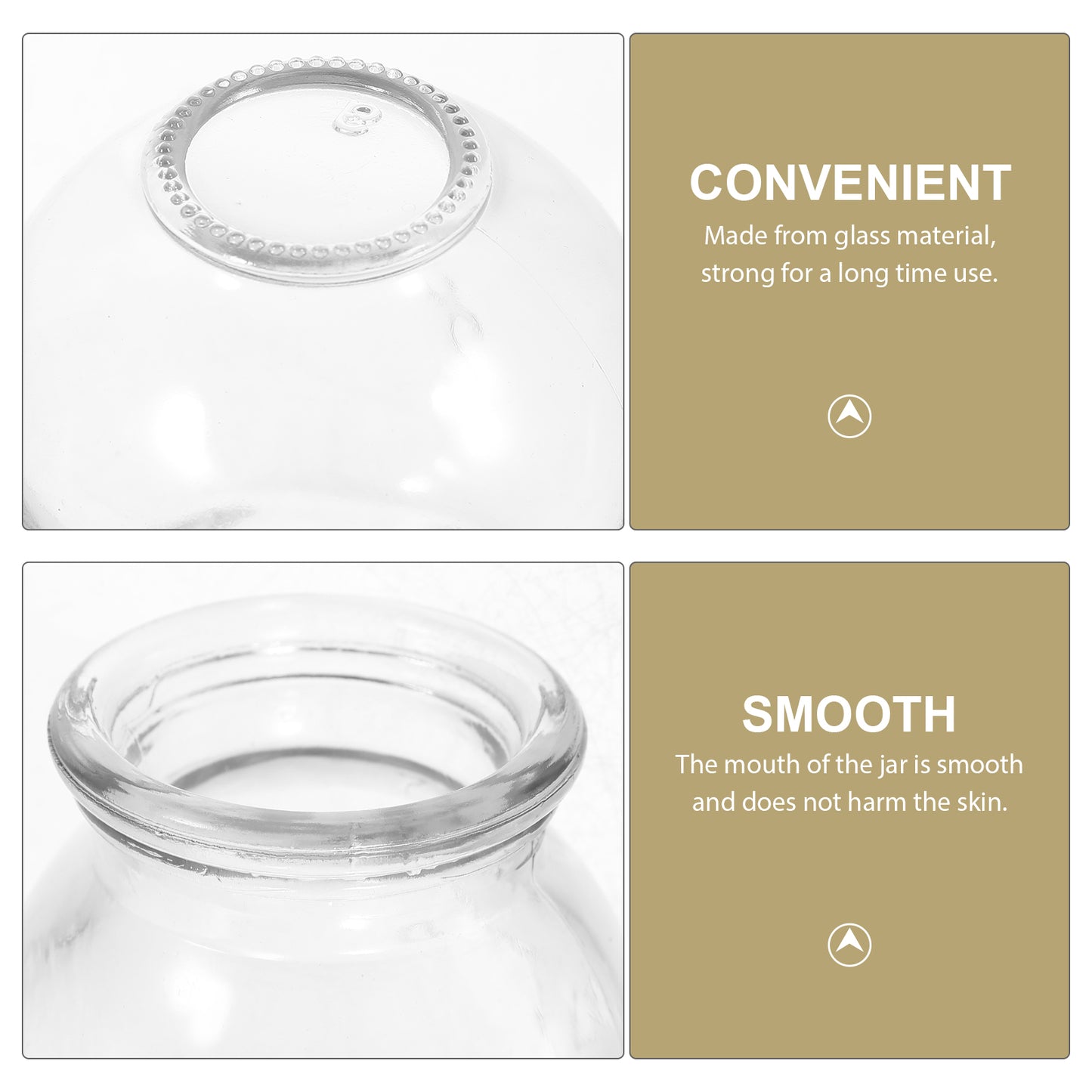 6Pcs Gua Sha Therapy Cans Body Set Chinese Set Glass Fire Can Hand Tools Appliance Cupping Cup Massager Scraping Cupping Cups