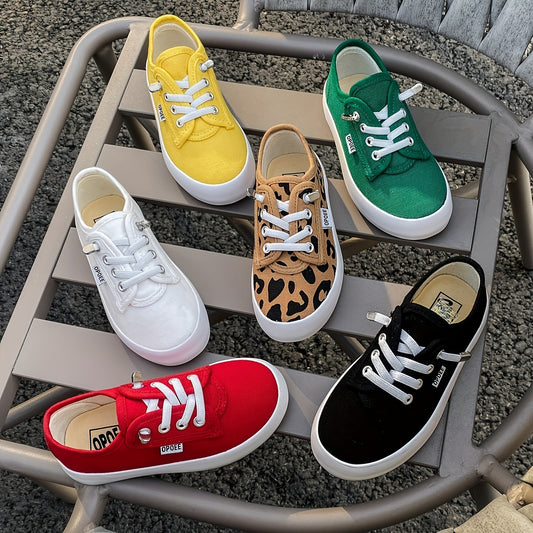 Kids' Comfy Skate Sneakers - Breathable, Non-Slip, Trendy Solid Shoes for Outdoor Activities, Casual Wear, and Everyday Fun - Durable, Easy to Clean, and Perfect for Boys' Active Lifestyle