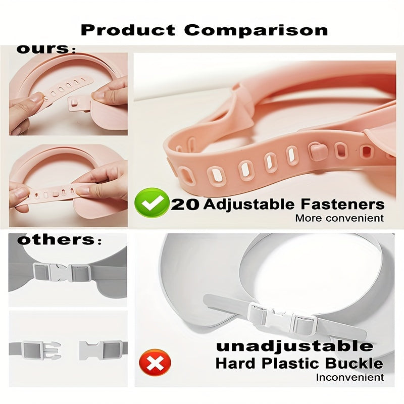 Youngsters' Adjustable Shower Cap with Eye Protection - Soft, Comfortable & Water-Resistant for Easy Hair Washing - Perfect for & Youngsters - Available in White, Pink, Blue, Shower Cap, Bathing Supplies, Bathroom Toys, TWO D