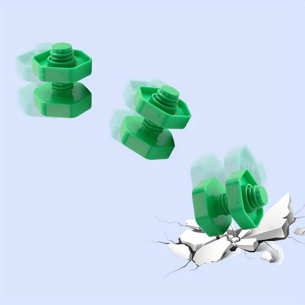20pcs/10sets Screw Building Blocks, Plastic Insert Building Blocks, Nut Shape Youngsters's Toys, Educational Toys