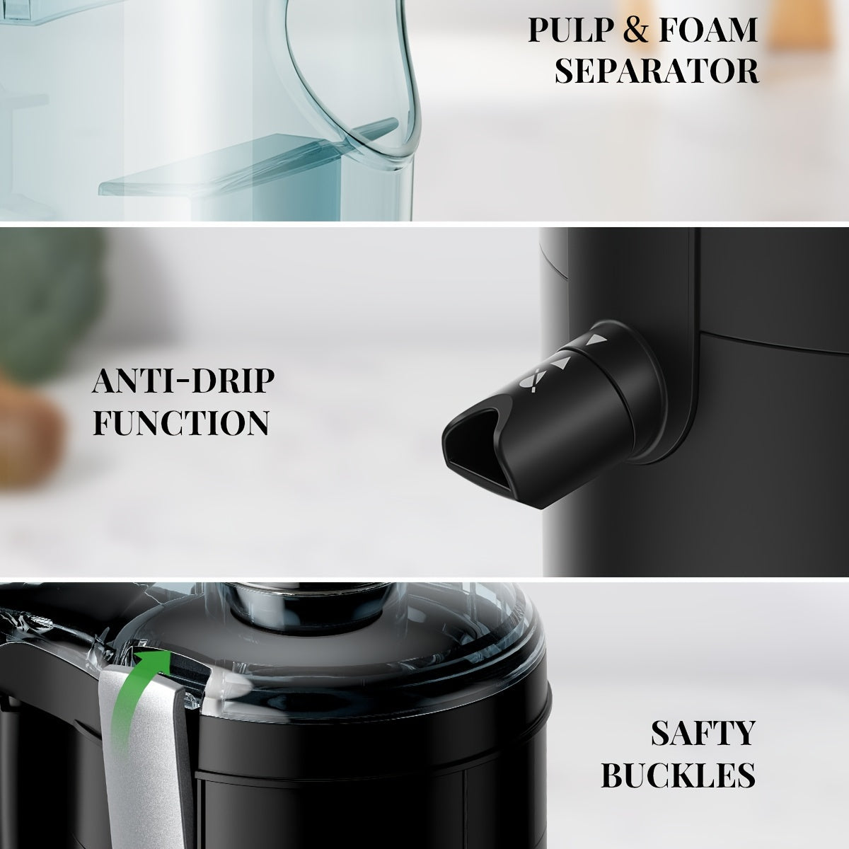 GDOR 600W High-Speed Centrifugal Juicer, 2.5" Wide Chute, 15oz Large Capacity | Easy Clean & Dishwasher Safe, BPA-Free | Compact Design for Fresh Juice, Fruits & Vegetables, Space-Saving Black & Transparent (Ideal for Healthy