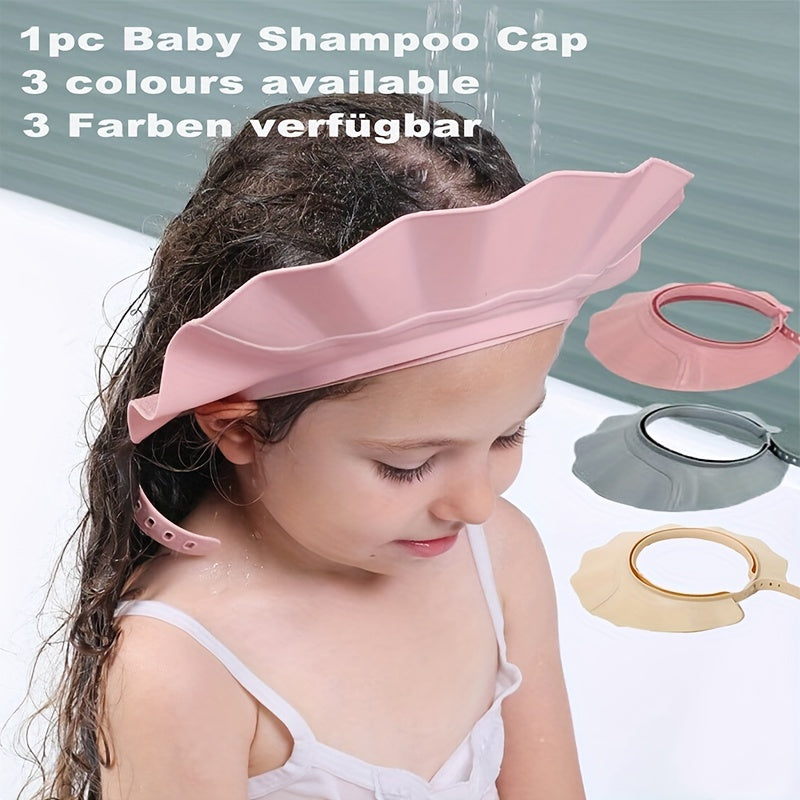 Youngsters' Adjustable Shower Cap with Eye Protection - Soft, Comfortable & Water-Resistant for Easy Hair Washing - Perfect for & Youngsters - Available in White, Pink, Blue, Shower Cap, Bathing Supplies, Bathroom Toys, TWO D