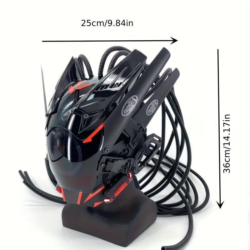 Cyberpunk cool science fiction futuristic LED masks, Halloween role-playing photo props, bar clubs, party supplies, stage performance accessories, role-playing photo pillars, bar club carnival party supplies, gifts and collec