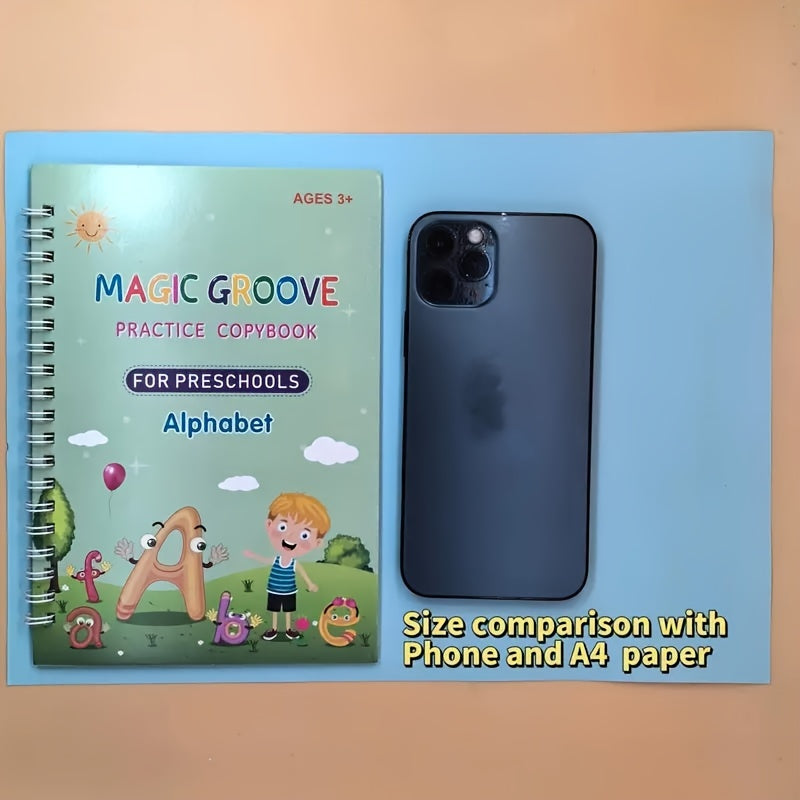 4pcs/set Reusable Children 3D Copybook for Calligraphy Numbers 0-100 Handwriting christmas /halloween /Thanksgiving DayTextbook Learning Math Book Writing for Kids Toys