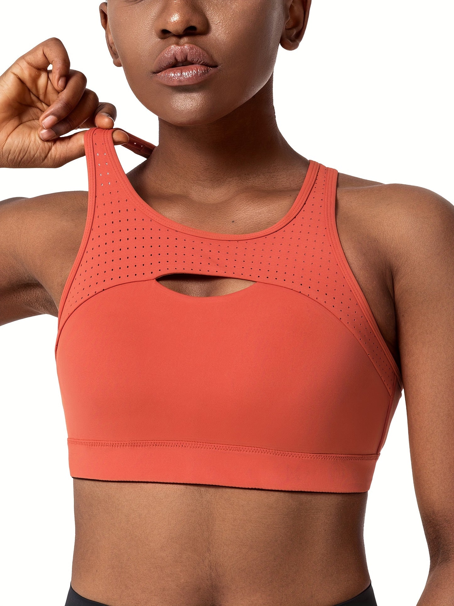 Ultimate Comfort Sports Bra for Women - High Support, Cross Back, Enfold Hollow Out, Padded, Breathable, Quick Dry, Moisture Wicking for Running, Yoga, Fitness and Active Lifestyle