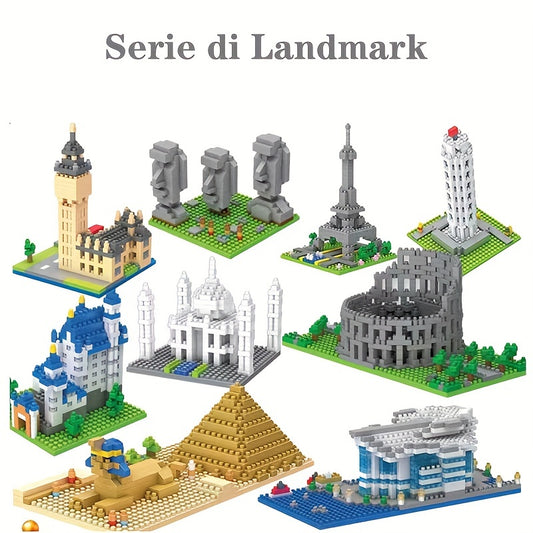 Miniature Small Particle Building Blocks Building Model Toys Assembly High Difficulty Collage Three-dimensional DIY halloween christmas gift Ramadan Mubarak