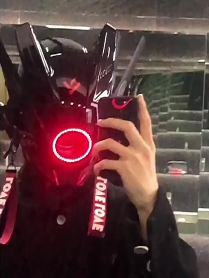 Cyberpunk cool science fiction futuristic LED masks, Halloween role-playing photo props, bar clubs, party supplies, stage performance accessories, role-playing photo pillars, bar club carnival party supplies, gifts and collec