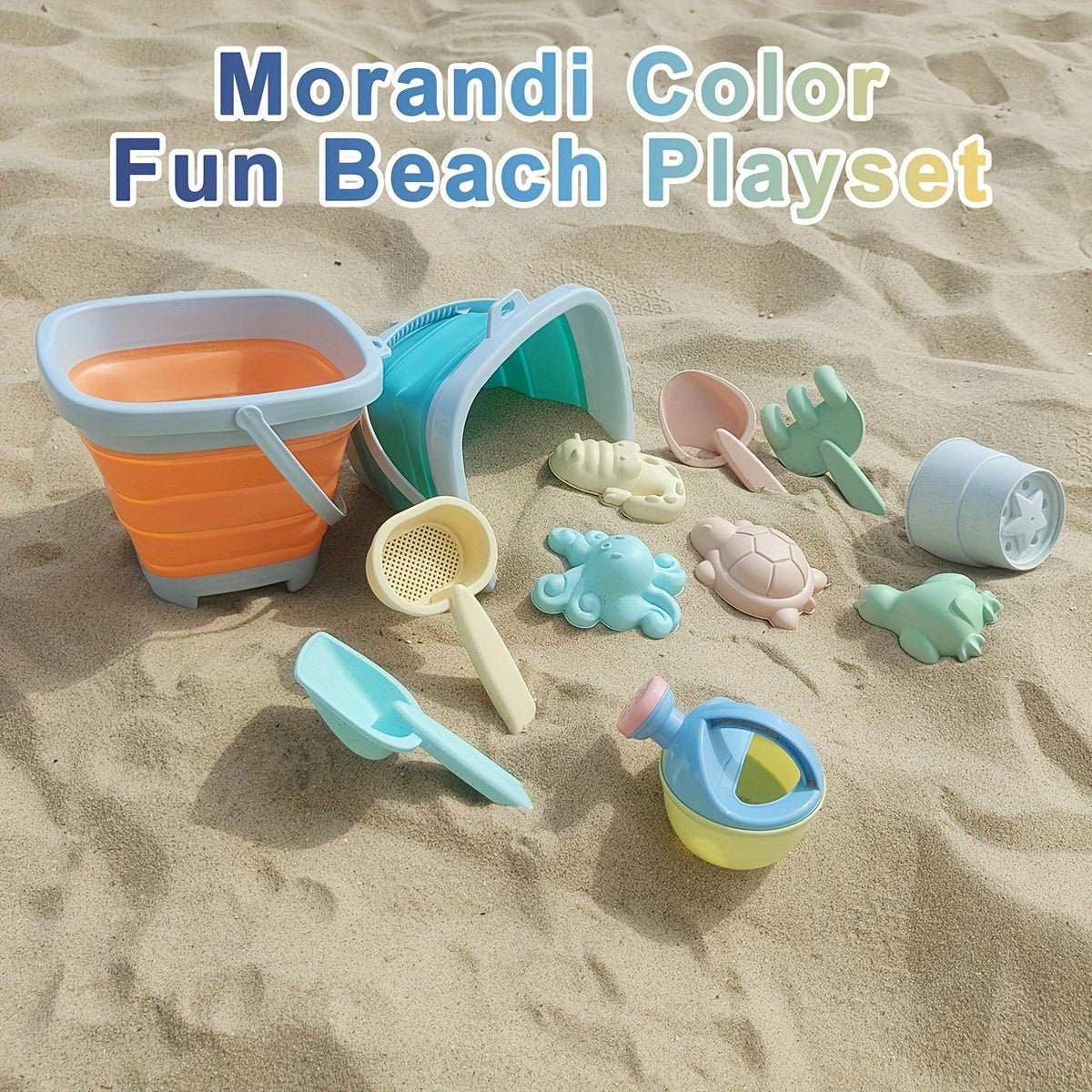 11PCS Beach Sand Toys Set - Fun Morandi Color Combination - Perfect Outdoor Toys For Kids!
