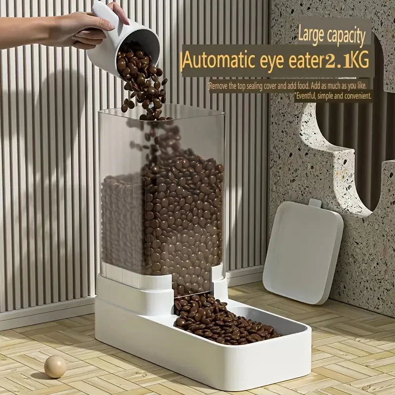 2pcs Automatic Dog & Cat Feeder, - (No Outlet) Smart Pet Dispenser with Timer, Auto Feeding System for Multiple Meals