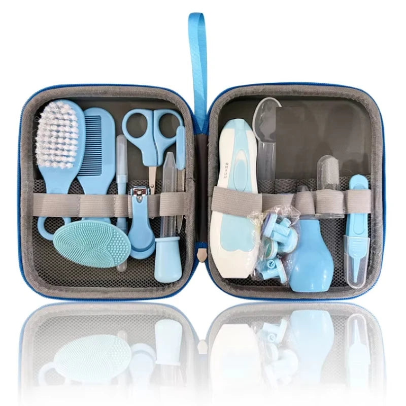 12PCS Baby Grooming and Health Kit Safety Care Set Newborn Nursery Health Care Set with Hair Comb, Nail Clippers, Aspirator