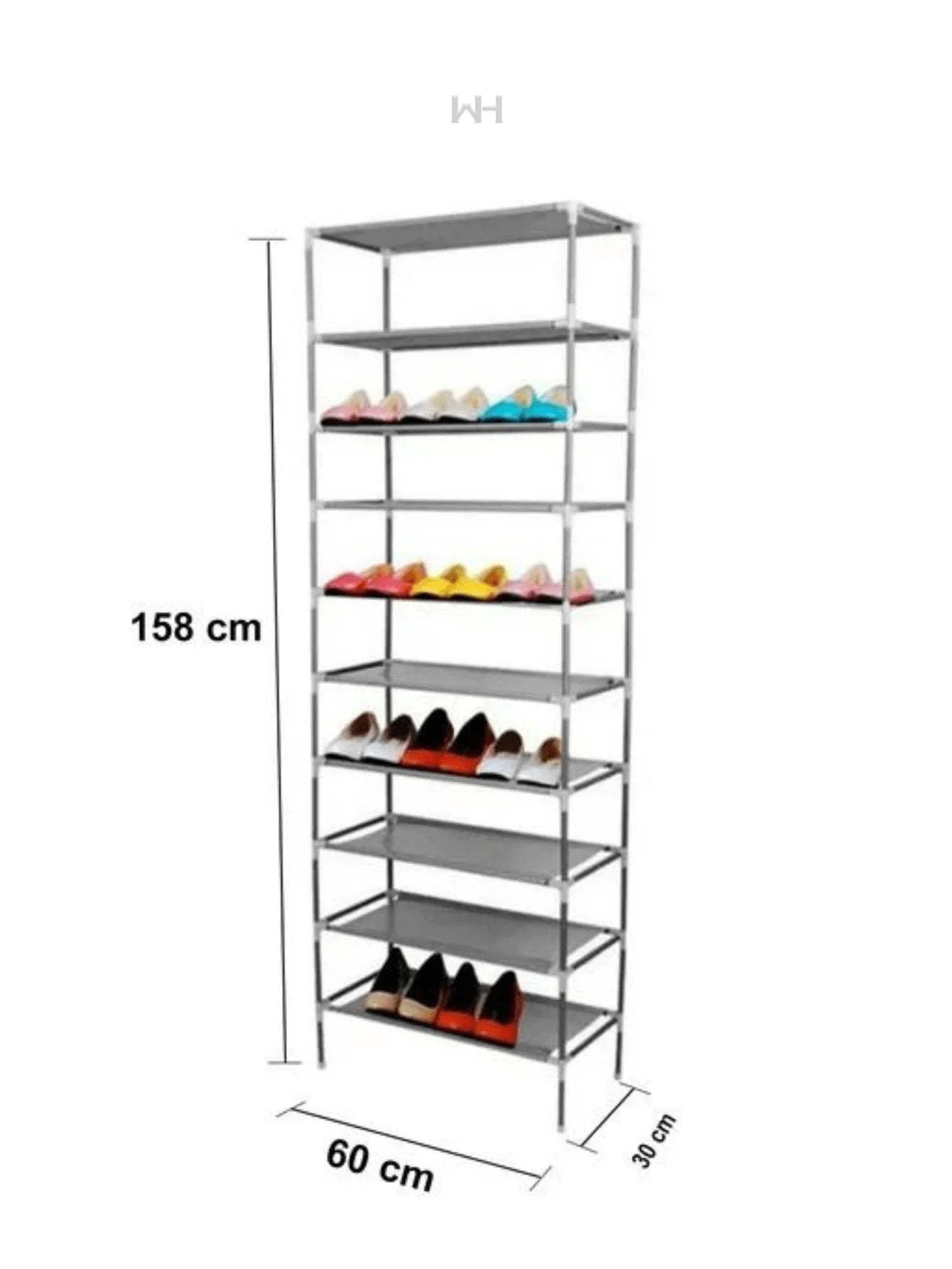 9 tier shoe rack, shoe storage, home organization, room organization, space saving
