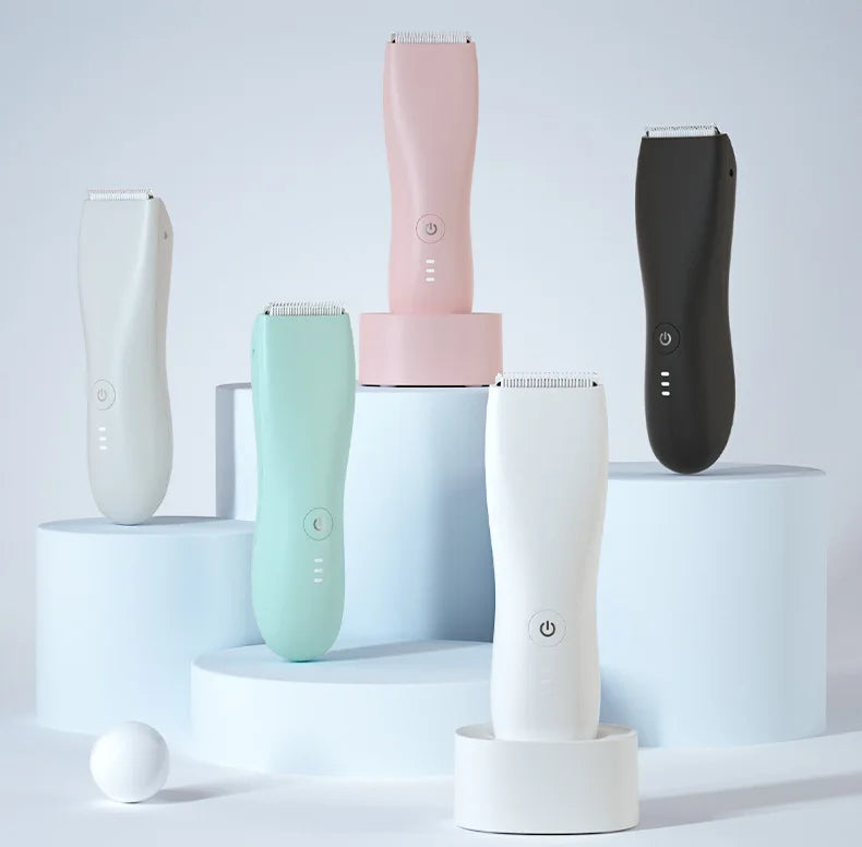 Men's Electric Groin Hair Trimmer Pubic Hair Trimmer Body Grooming Clipper for Men Bikini Epilator Rechargeable Shaver Razor