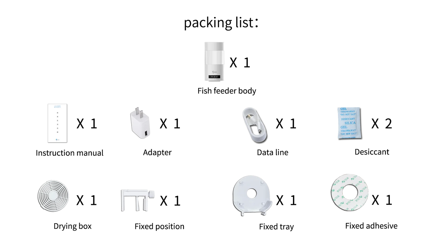 Shyfish Smart Aquarium Fish Feeder moistureproof long Vacation Auto Dispenser Automatic timing easy Feeding unit