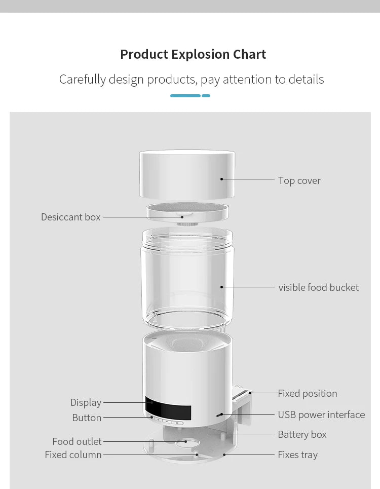 Shyfish Smart Aquarium Fish Feeder moistureproof long Vacation Auto Dispenser Automatic timing easy Feeding unit