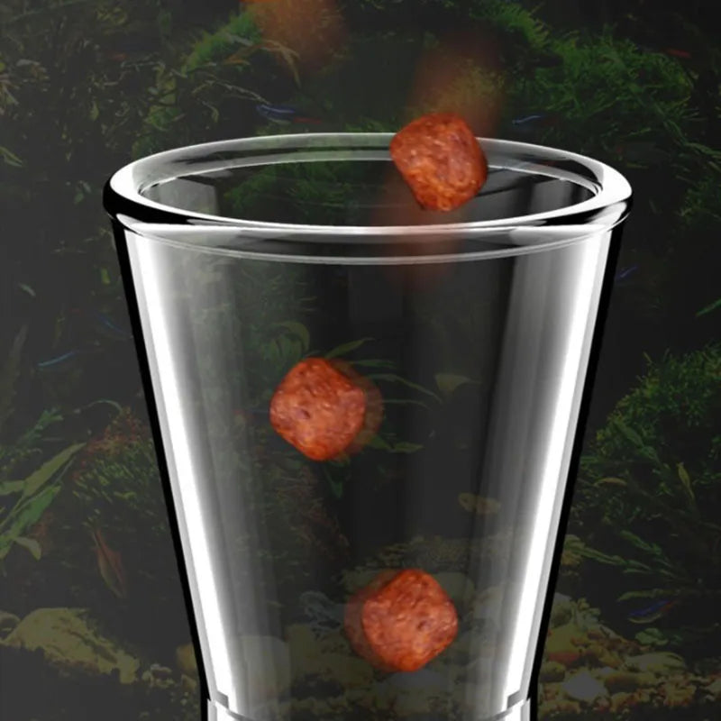 Glass Aquarium Feeder Tube Dish Transparent Fish Tank Shrimp Snail Food Feeder Bowl Aquarium Feeding Accessories Shrimp Feeders