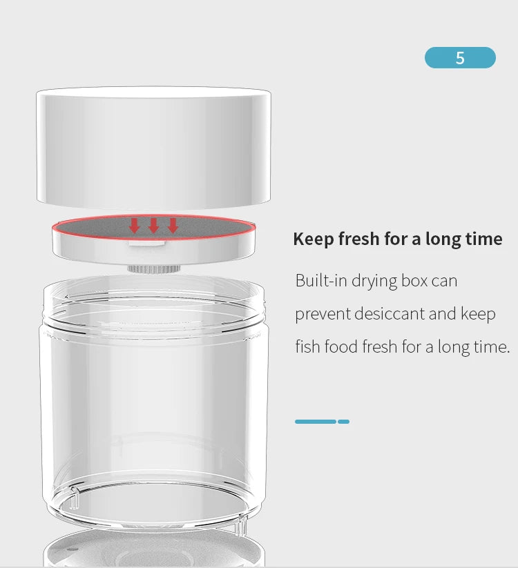 Shyfish Smart Aquarium Fish Feeder moistureproof long Vacation Auto Dispenser Automatic timing easy Feeding unit