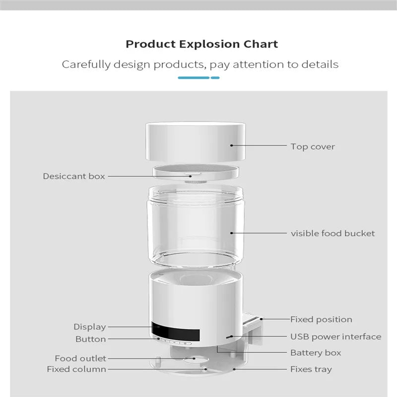 Shyfish Smart Aquarium Fish Feeder moistureproof long Vacation Auto Dispenser Automatic timing easy Feeding unit