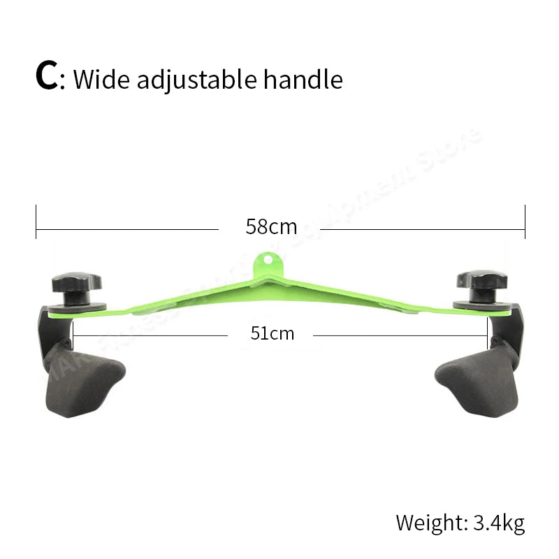 Fitness Lat Pull Down T-Bar Handle， Rowing Rotating V-Bar， Pulley Cable Machine Attachment Handle Grip， Gym Equipment Back Train