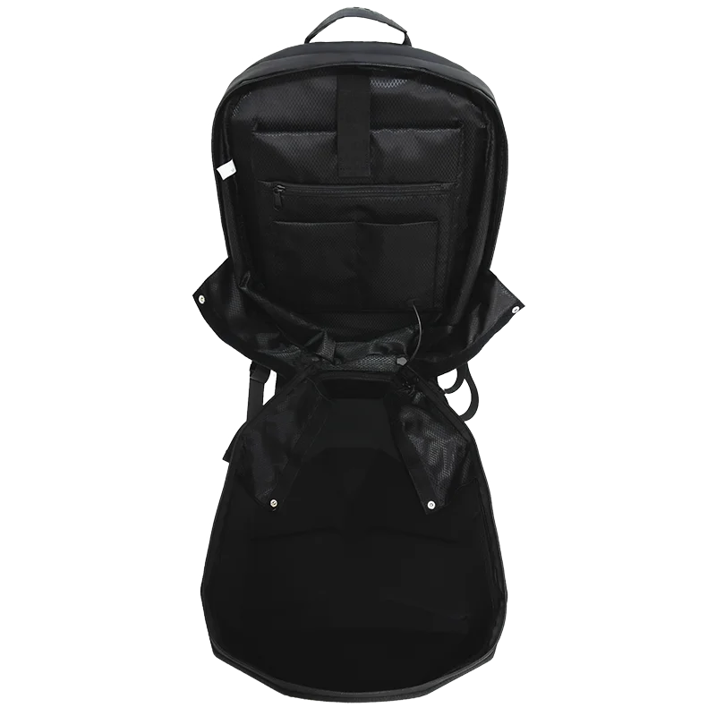 DIY Pattern Shell Helmet Iron Man Motorcycle Rider Backpack with LED Light up and Waterproof Leather Waist Bag