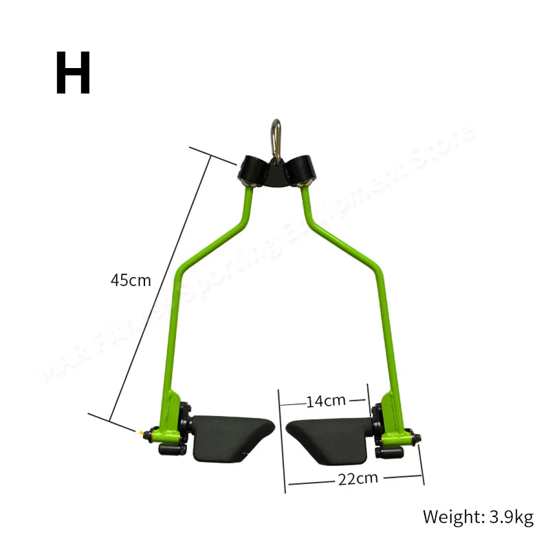 Fitness Lat Pull Down T-Bar Handle， Rowing Rotating V-Bar， Pulley Cable Machine Attachment Handle Grip， Gym Equipment Back Train