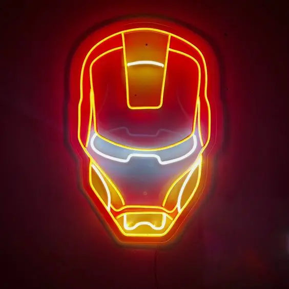 Iron Man  Innovative Product Ideas Free Design Led Custom logo Neon Sign Light Letter Sign for Bedroom  Party Home Decoration