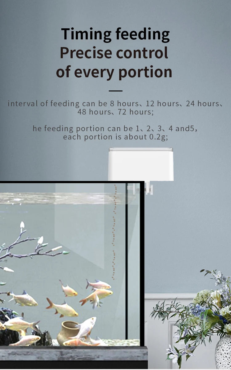 Shyfish Smart Aquarium Fish Feeder moistureproof long Vacation Auto Dispenser Automatic timing easy Feeding unit