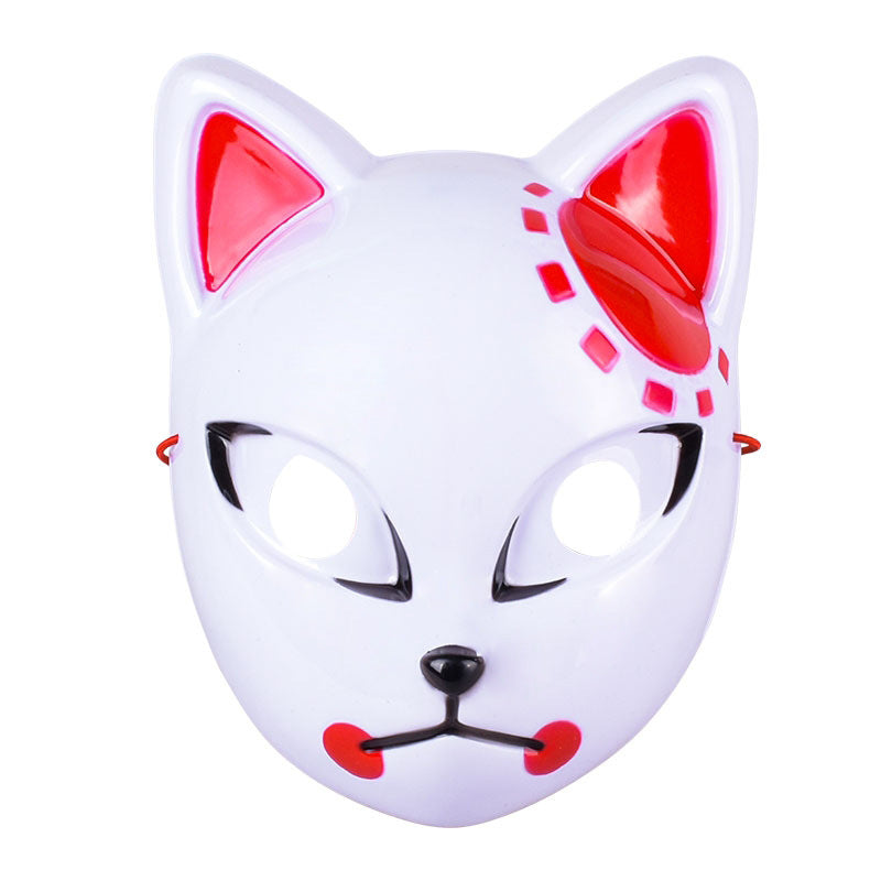 Halloween Cat Face Mask Halloween Glow LED Masks Anime Cosplay Masks Halloween Christmas Party Lighting Cat Masks