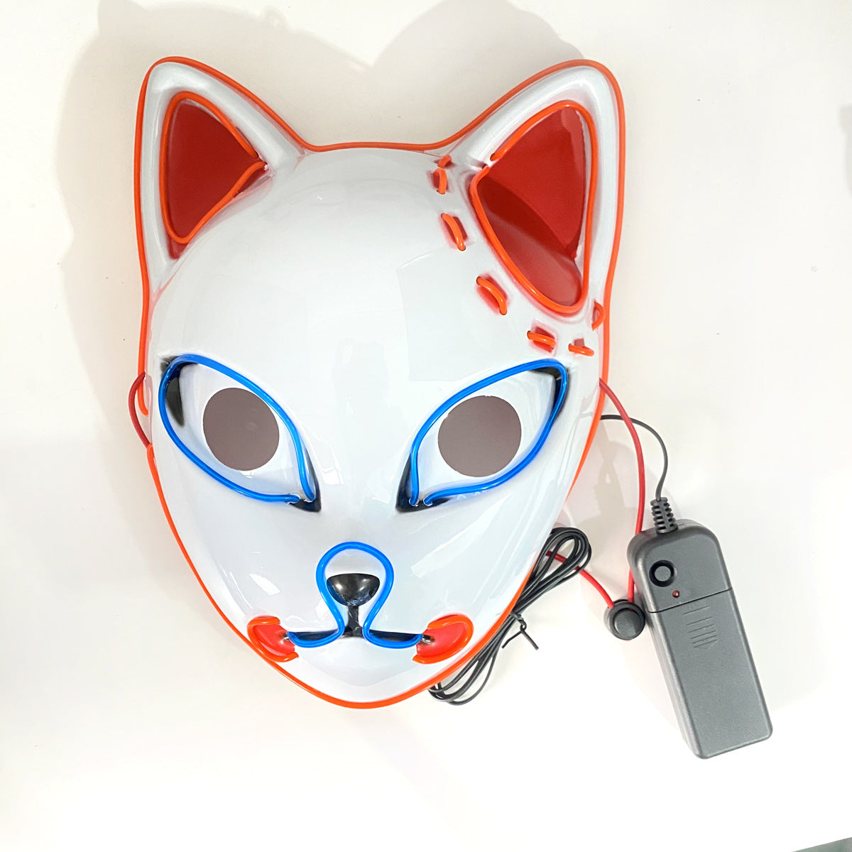 Halloween Cat Face Mask Halloween Glow LED Masks Anime Cosplay Masks Halloween Christmas Party Lighting Cat Masks