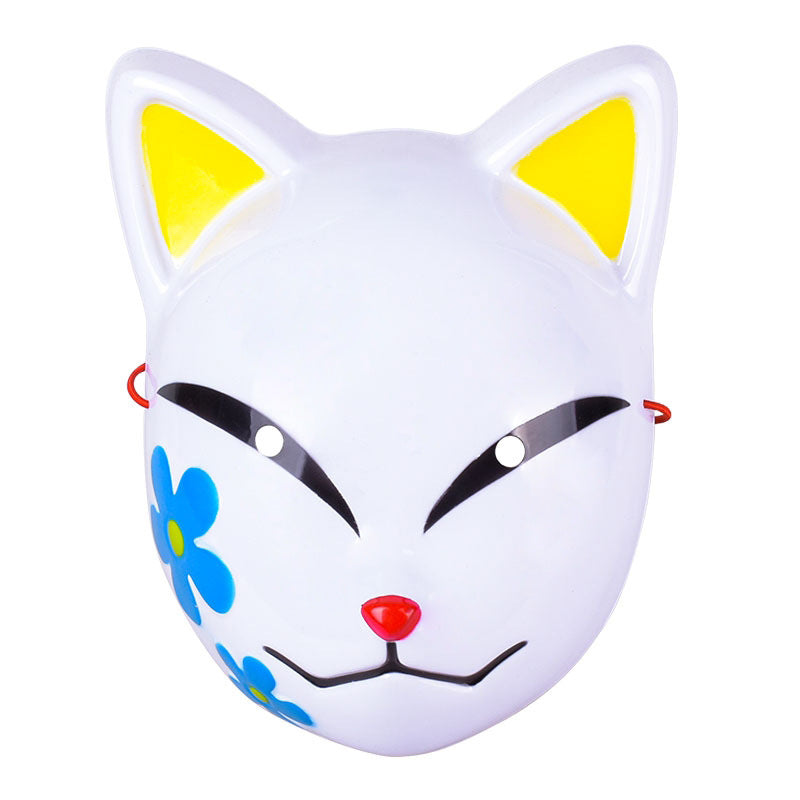 Halloween Cat Face Mask Halloween Glow LED Masks Anime Cosplay Masks Halloween Christmas Party Lighting Cat Masks