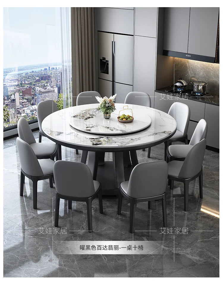 Marble Round Dining Table Nordic Luxury Style Minimalist Modern Dining Table Legs Space Savers Mesa Comedor Home Furniture