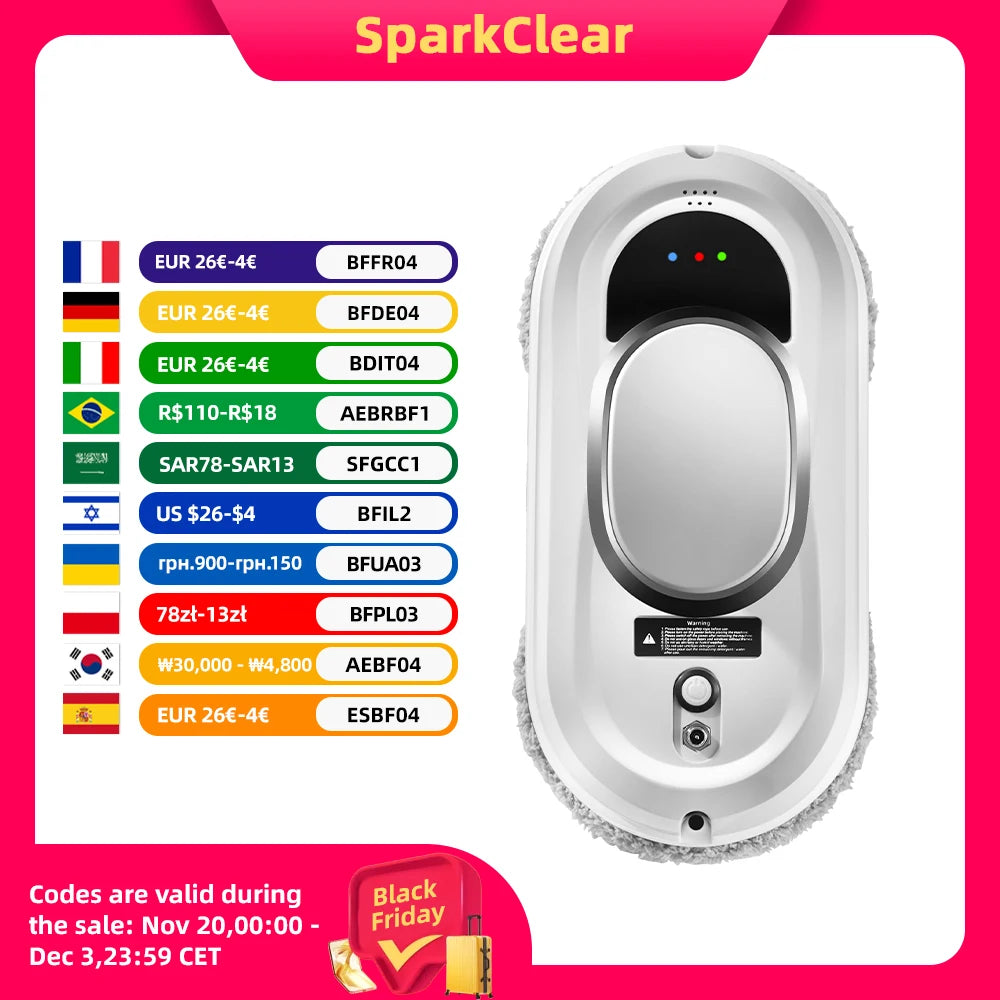 Window Vacuum Cleaning Robot Smart Window Glass Washer Electric Glass Limpiacristale Remote Control Automatic Window Cleaner