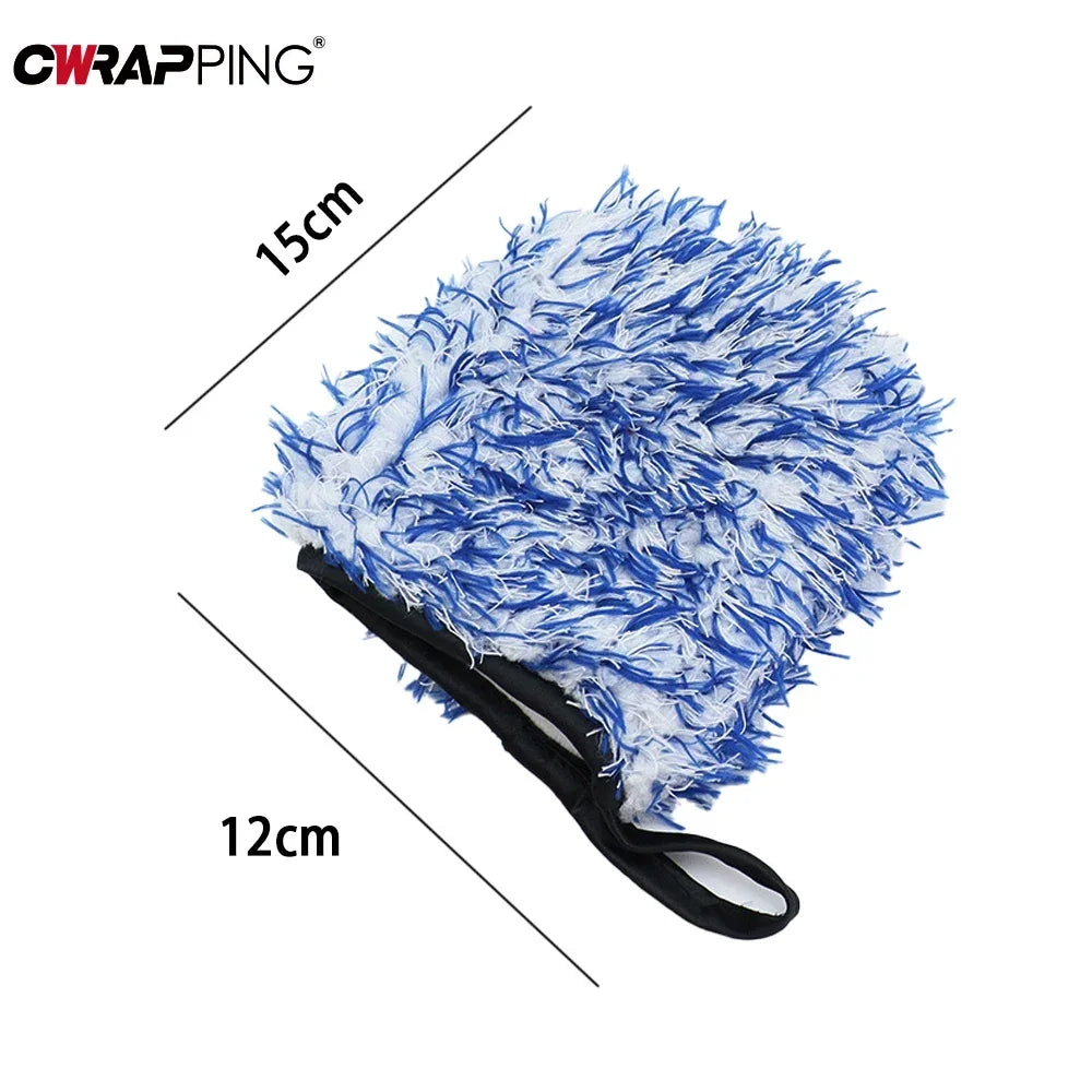 Cleaning Tools Car Wash Gloves Auto Microfiber Wheel Beauty Anti-Scratch Thickened Water-Absorbent Gloves 1pcs Auto Gadgets