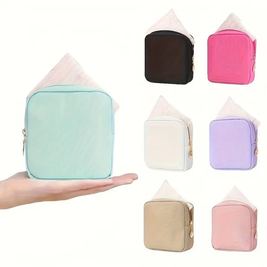 Fashion Multicolor Sanitary Pad Bags Home Organization Portable Napkin Storage Organizer Makeup Bags
