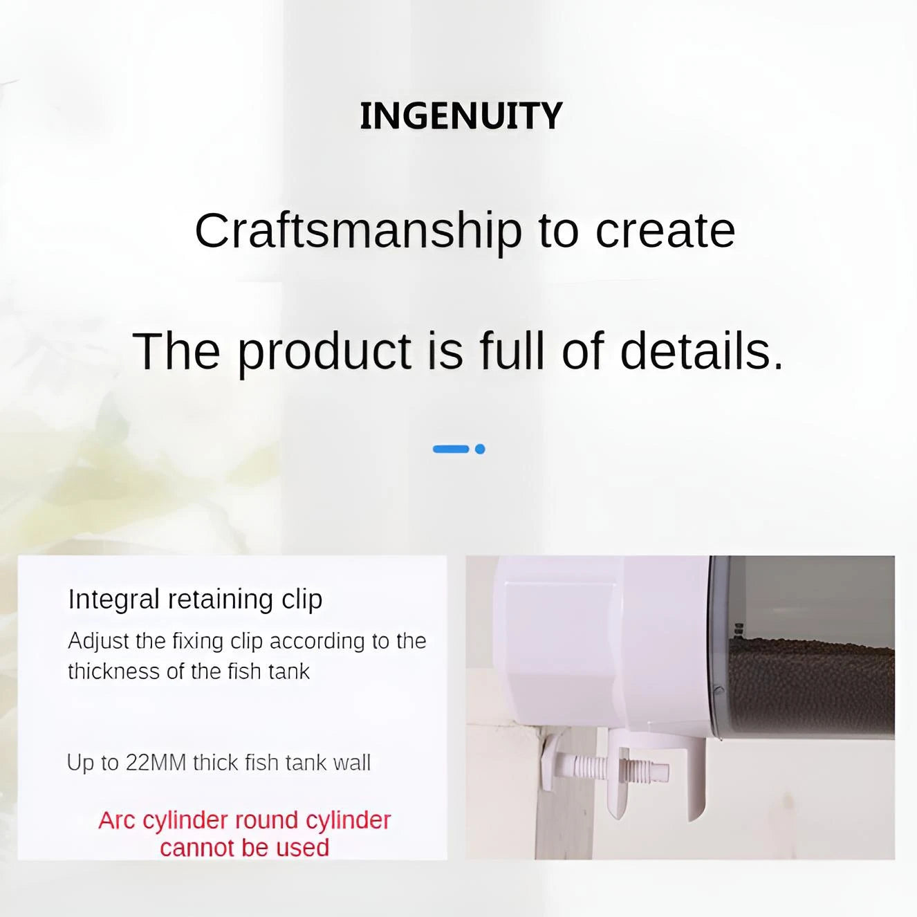 Automatic Fish Feeder with Smart Timer, 3 Feeding Modes, Large Capacity & Quiet for Aquarium Fish/Turtles