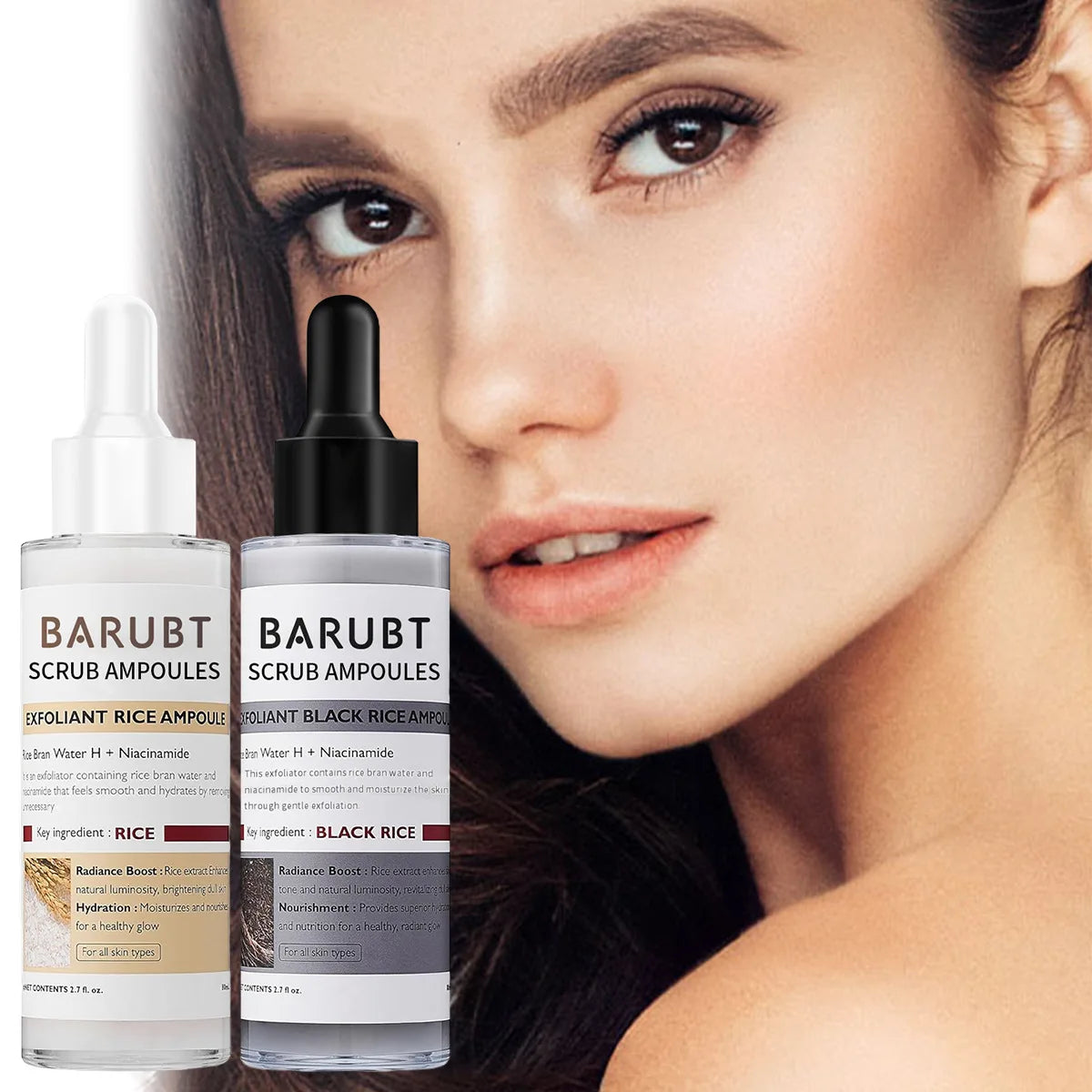 Peel Shot Glow Rice Ampoule Serums for Brightening, Exfoliating, and Moisturizing - Suitable for All Skin Types