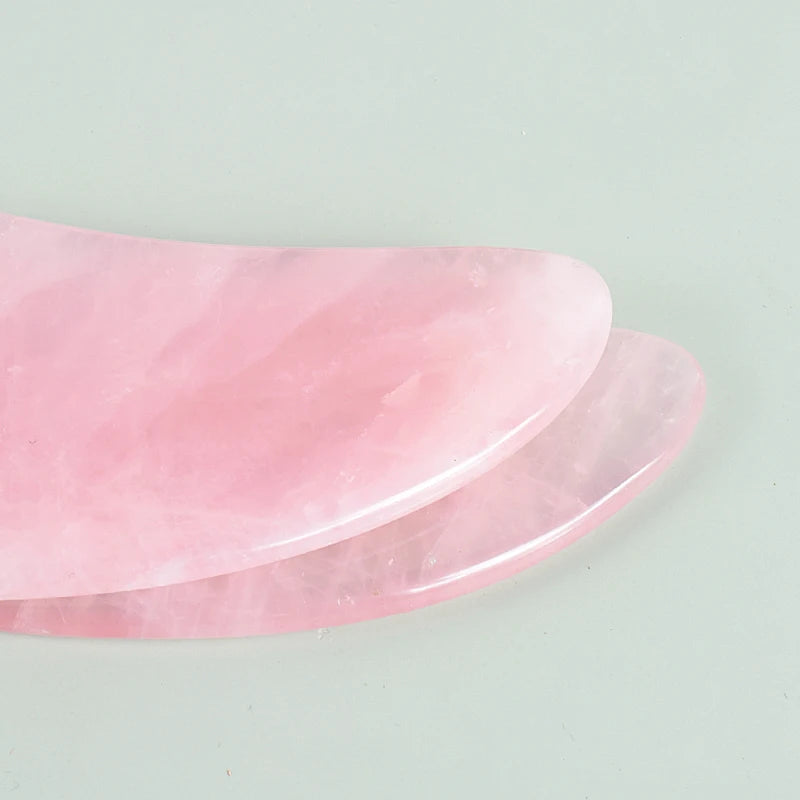 Natural Facial Massager Face Roller Gua Sha Scraper Double Heads Jade Stone Roller Skin Care Rose Quartz Massage for Face Body