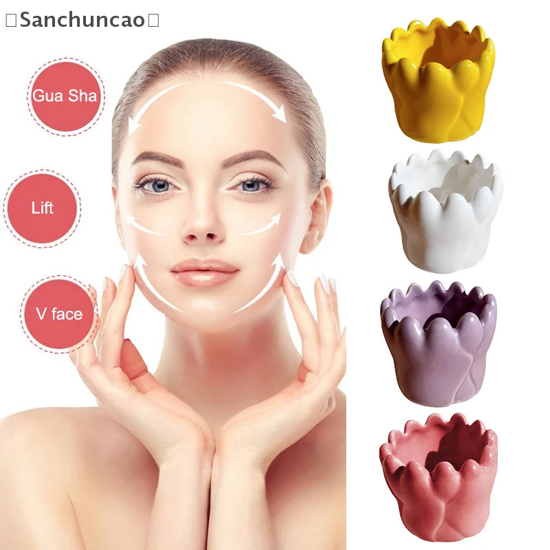 〔San〕Ceramic Gua Sha For Face Body Massage Tool Body Guasha Board For Relief Massage Face Lift Gua Sha Massager
