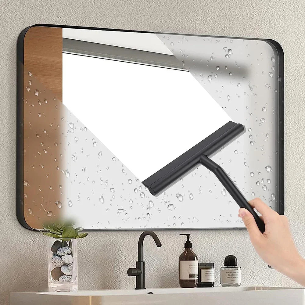 Shower Squeegee  for Glass Door Shower Wall Scraper Cleaner With Silicone Holder Bathroom Mirror Wiper Scraper Glass Cleaning