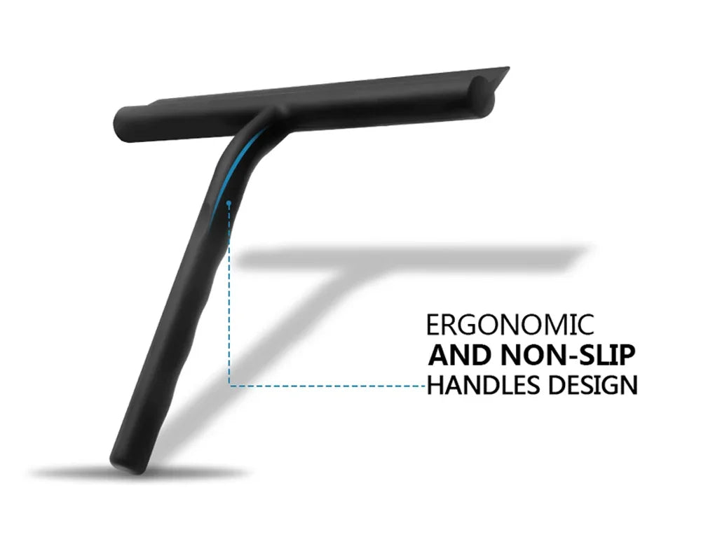 Shower Squeegee  for Glass Door Shower Wall Scraper Cleaner With Silicone Holder Bathroom Mirror Wiper Scraper Glass Cleaning