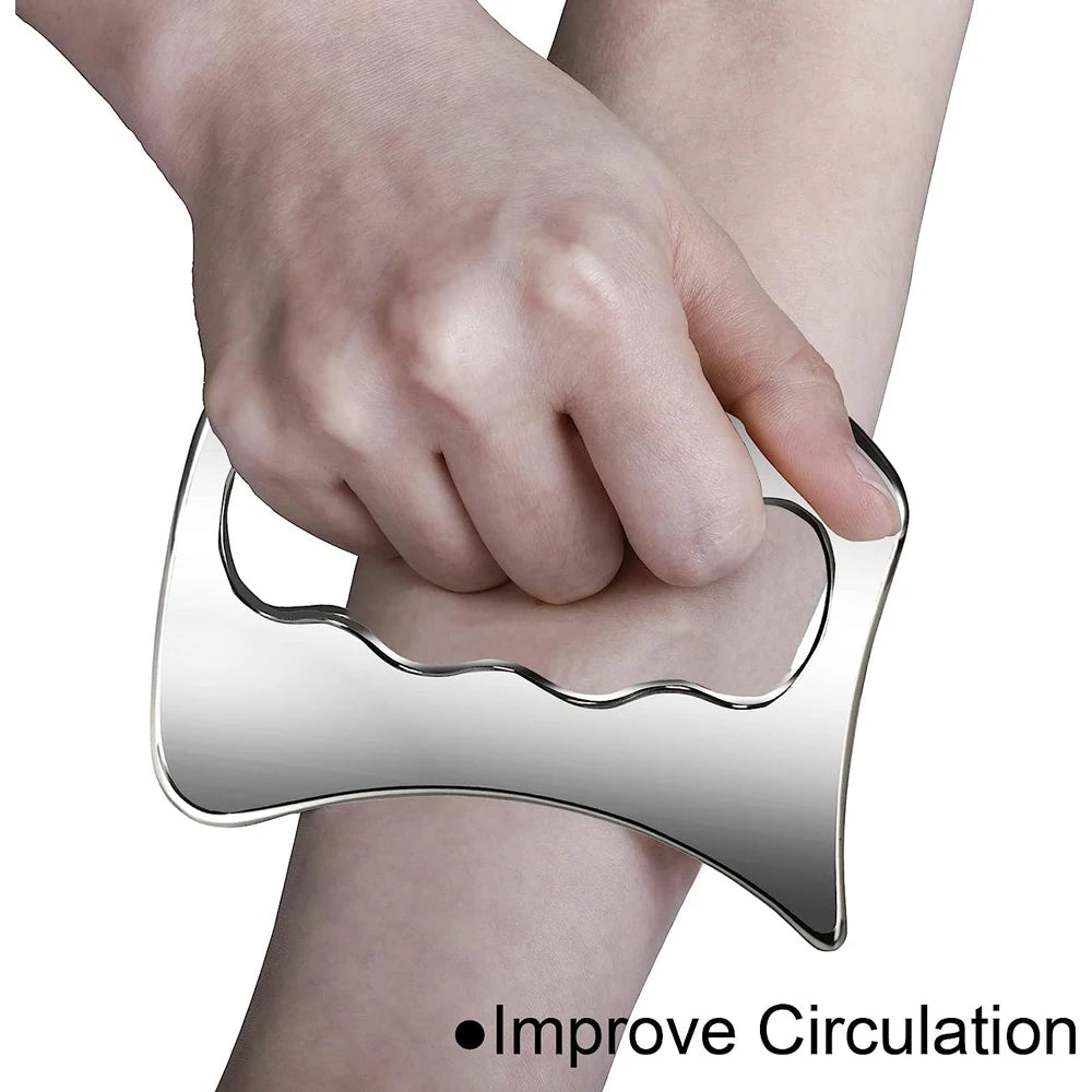 1/4/7 Pcs Great Stainless Steel Gua Sha Scraping Massage Tool Set for Back, Legs, Arms, Neck, Shoulder and Whole Body Acupoints