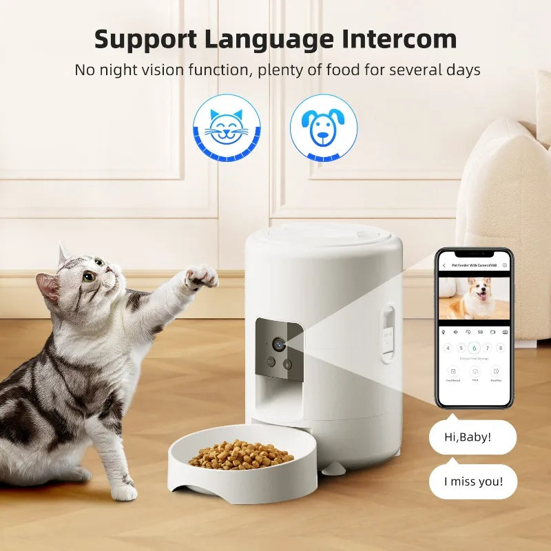 2L Smart Dog Automatic Feeder Wifi Video Capability Timer Dogs Automatic Feeders with Camera Cat Feeders Cheap Pet Supplies