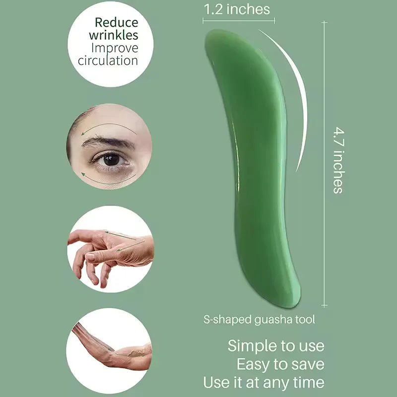 Gua Sha Massage Tools, 1Pcs Gua Sha Tools of Multi-Shapes, Guasha Scraping Massage Tools for Face and Body