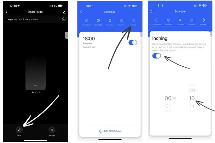 Automatic Fish Feeder - WiFi Smart Feeder for Aquarium, Timed Remote Control Fish Tank Food Dispenser Fish Shrimp Feeding
