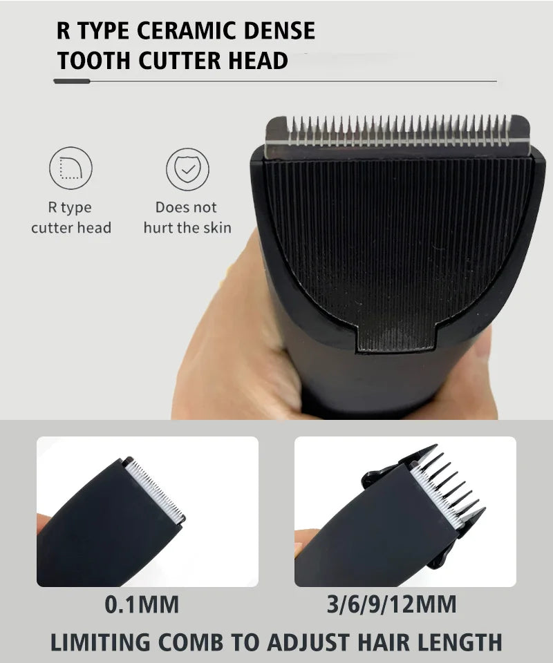 Men's Electric Groin Hair Trimmer Pubic Hair Trimmer Body Grooming Clipper for Men Bikini Epilator Rechargeable Shaver Razor