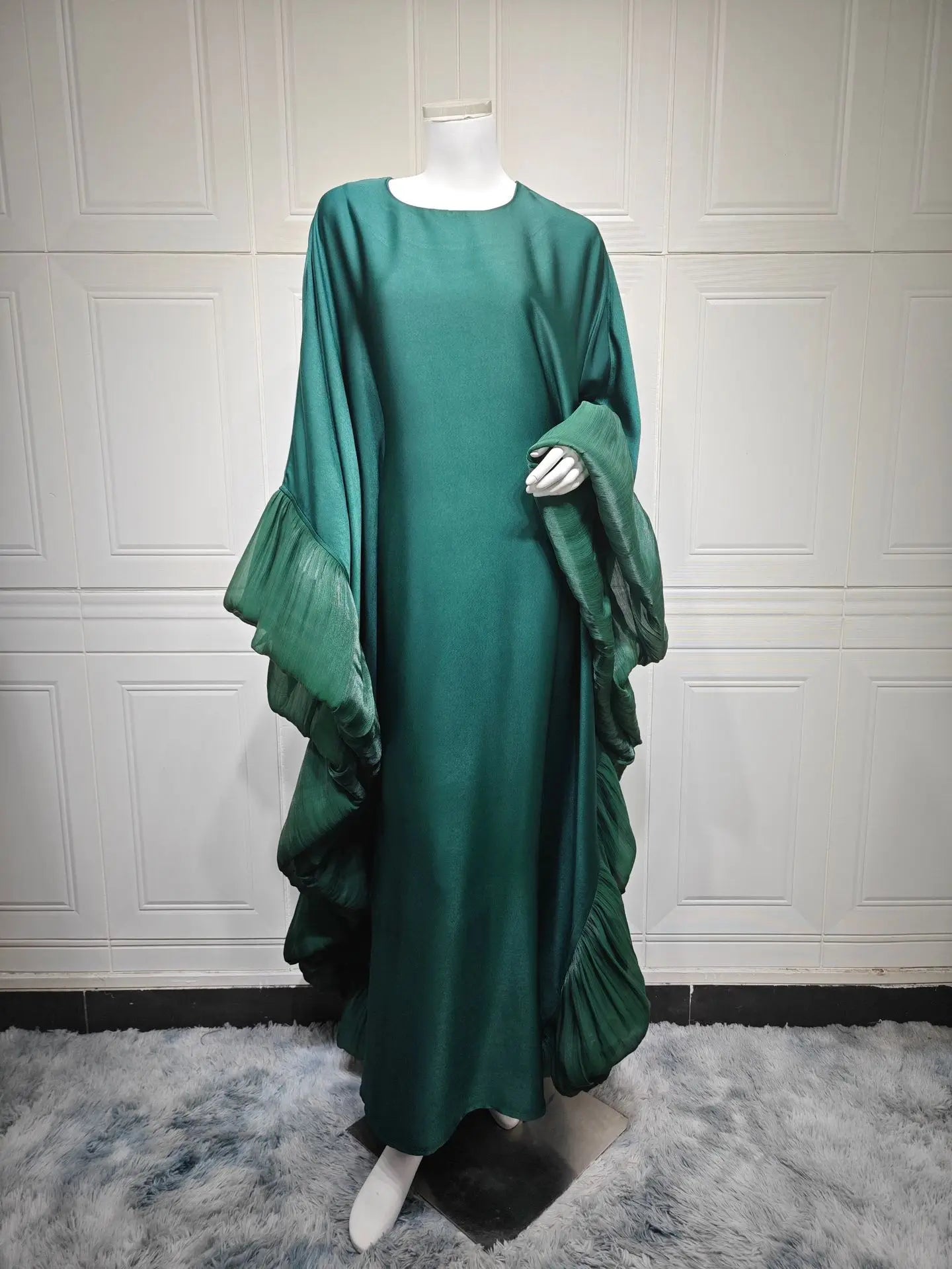 2025 Eid Arabic Muslim Women Modest Dress Luxury Dubai Abaya Islamic Party Lace-detailed Sleeves Robe Festival Turkey Outfit