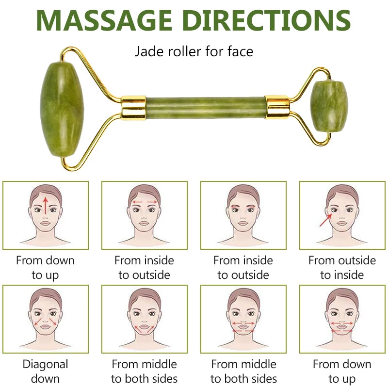 Gua Sha Massager Roller for Face Neck Eye Jade Store Scraper Roller Massage  Lifting Body Slimming Guasha Skin Beauty Care Tools