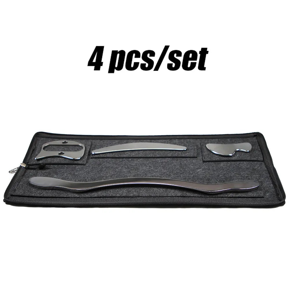 1/4/7 Pcs Great Stainless Steel Gua Sha Scraping Massage Tool Set for Back, Legs, Arms, Neck, Shoulder and Whole Body Acupoints